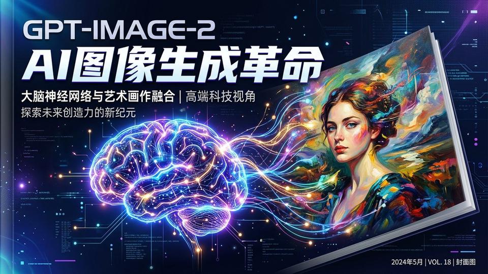 GPT-image-2 文章封面——AI 思维与图像生成的融合